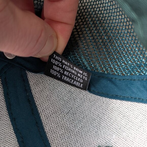 Patagonia Green Mesh P-6 Logo Snapback Trucker Hat one size unisex - Picture 9 of 11